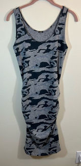 ✨‎ Monrow Camo Fitted Midi Dress Gray Black Small Photo 0