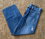 Women’s American Eagle Baggy Straight Jeans Size 14 Long Photo 0