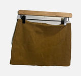 Bershka Mini Skirt Womens S Brown Faux Suede High Waisted Casual Chic Photo 0