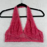 Victoria's Secret Pink Floral Lace Halter Bralette‎ Size Large 361640-Y71 Photo 0