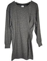Cabi 3650 Put on Sweatshirt Gray Long Sleeve Knit Dress Mini Casual S Photo 0