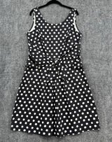 American Living Polka Dot Sleeveless FIt and Flare Midi Dress Scoop Neck Large Photo 0
