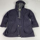 Eddie Bauer Coat Womens Medium Blue Hooded Fleece Lined Insulated Parka Warm Photo 0