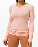 Lululemon Size 18 Swiftly Tech Long Sleeve 2.0 Pink Mist Activewear Top W3DFKS Photo 0