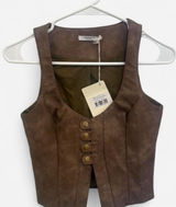 Peppermayo West District Faux Suede Vest (NWT) Photo 0