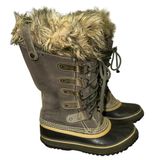 Sorel Joan of Arctic Waterproof Winter Boots Quarry‎ & Black Size 6 Photo 0