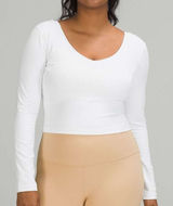 Lululemon Align Long Sleeve Shirt Size 10 White Yoga Athletic Workout Fitness Photo 0