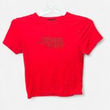 Streetwear Society Baby T-Shirt S Solid Graphic Red Black Photo 0