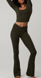 Aerie Crossover Flare Leggings High-Waisted OFFLINE by Photo 0