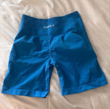 Aurora Blue Athletic Bike Shorts for Women Photo 0