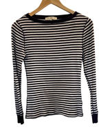 JONES NEW YORK Purple/White Striped Knit Long Sleeve Boat Shirt - Size Small Photo 0