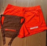 B2 Women's Hooters 2pc Uniform Shorts & Dark Brown Money Pouch size 2X Waist 34" Photo 0
