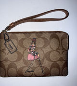 NEW Coach Bonnie Cashin Signature Corner Zip Wristlet‎ 57586 IMGold/Khaki L Photo 0