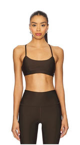 ALO Airlift intrigue sports bra espresso criss cross back straps workout top Photo 0