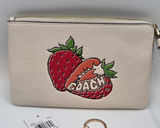 Coach Wristlet Strawberry Corner Zip With Strawberry Graphic new with tags Photo 0