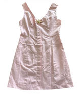 Commense NWT Gold Starfish Sleeveless Mini Dress Small Pink Linen Blend Photo 0