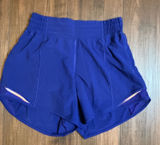 Lululemon Hotty Hot High-Rise Lined Short 4"Larkspur Blue Running Size 4 Photo 0