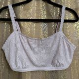 Aerie Pastel Lilac Purple Lace Bandeau O Ring Back Bralette XL Photo 0