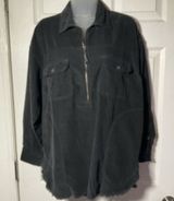 NWT Brown Corduroy Pullover 1/4 Zip Long Sleeve Top Shirt Casual XS Photo 0