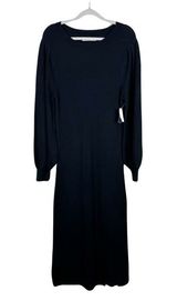 Abercrombie & Fitch Black Knit Sweater Dress Long Cotton Blend Size XL NWT Photo 0