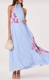 ASTR Nesta Halter Maxi Dress Photo 0