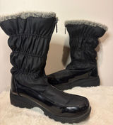 Totes Rachel Zip Front Snow Boots All Weather Footwear Faux Fur Lined SZ 9 Photo 0
