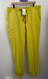Figs 3XL Tall NEW Zamora Scrub Joggers Neon Yellow Doctor Nurse Dentist Photo 0