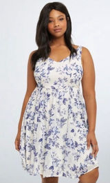 RARE 2016 Torrid Strappy Knee Length Skater Dress NWT!! Size 1X Photo 0