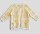 Christopher & Banks Yellow Cottagecore Cardigan S/M Crochet Knit Sweater Boho Photo 0