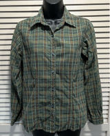 Woolrich Vintage Flannel Shirt‎ Green/Orange Plaid Button Up Size See Measure Photo 0