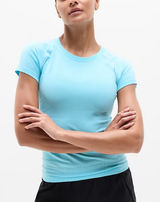 Athleta Light Blue Seamless tee Photo 0
