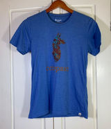 Cotopaxi Womens XS Blue Llama Topo Graphic T-Shirt Organic Cotton Blend Photo 0
