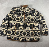 Carhartt Women's Loose Fit Fleece Pullover Oat Milk/Black Fairisle Size L Photo 0