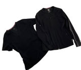 Vince Camuto Womens Black Scrub Jacket & Top Set XS Polyester/Spandex Blend Photo 0