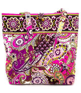 NWT Vera Bradley Very Berry Paisley Quilted Tote Bag Pink Purple Floral Made USA Photo 0