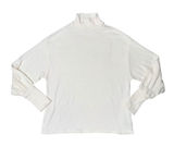 Reformation Turtleneck Women S White Excellent Balloon‎ Sleeve Tencel Top Photo 0