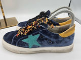 Golden Goose Deluxe‎ May Sneakers – Bluette/Aquamarine Velvet 37 Blue Velvet Photo 0