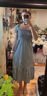 Gingham Print Dress Photo 0