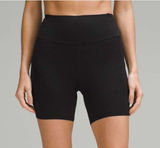 Lululemon Fast and Free High-Rise Bike Shorts 6" With Pockets Black 4 Photo 0