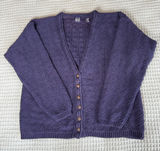 Vintage Gap 100% Cotton Cardigan Sweater Womens Small Navy Blue 80s 90s Chunky Photo 0
