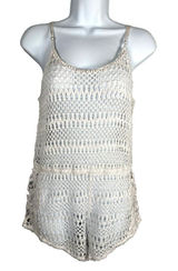 Victorias Secret Womens Medium Beach Cover Up Romper‎ Crochet Lace One Piece Photo 0