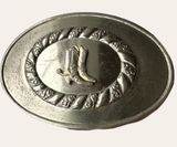 Vtg Belt Buckle Cowboy Boots Nickel Plated 90’s Western Rodeo Cowgirl Silver‌ Photo 0