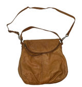 Margot Adelle Versatile Hobo Purse Brandy Brown Leather Crossbody‎ Shoulder Bag Photo 0