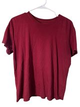 American Giant Women's Size XS T-Shirt Crewneck Short Sleeve Burgundy‎ Cotton Photo 0