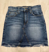 Joe's Jeans Denim Skirt Frayed‎ Mini Skirt Women's Size 25 Photo 0