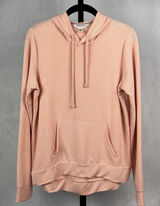 Weatherproof Vintage Hoodie Womens Small Pink Gingham Drawstring Long Sleeve Top Photo 0