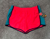Danskin Now Womens Neon Pink Teal Running Shorts Size M 8-10 Performance Liner Photo 0