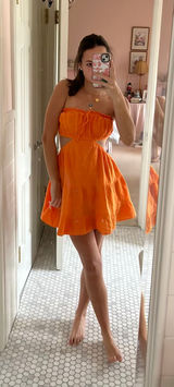 Blanco By Nature Strapless Dress Orange Photo 0
