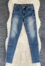 American Eagle Medium Wash High Rise Jegging Denim Jeans Y2k Grunge Alt Casual Photo 0