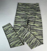 Aerie Chill Play Move Leggings Neon Yellow Black Space Dye High Waisted Medium Photo 0